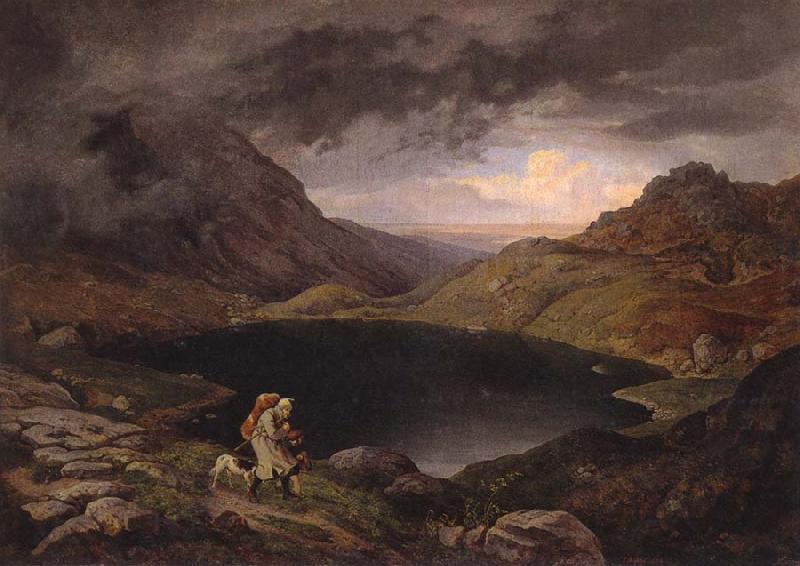 Adrian Ludwig Richter Pond in he Riesengebirge France oil painting art